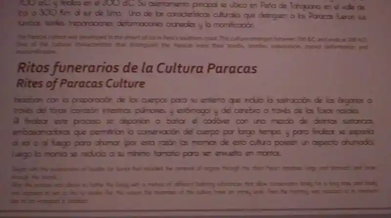 Rites of Paracas Culture, Preparations of the Dead